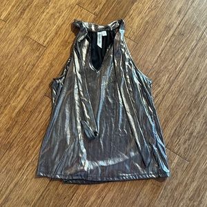 Others Follow Gold Metallic Top